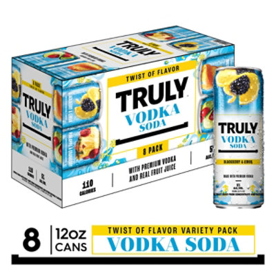 TRULY Twist of Flavor Vodka Soda Variety Pack Cans - 8-12 Fl. Oz. - Image 1