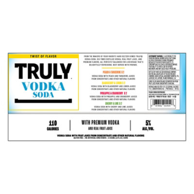 TRULY Twist of Flavor Vodka Soda Variety Pack Cans - 8-12 Fl. Oz. - Image 4