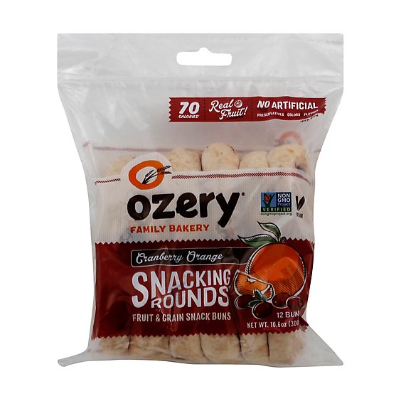 Ozery Bakery Snack Rounds Cran Orange - 10.6 Oz