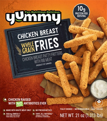 Yummy Whole Grain Chicken Breast Fries - 21 Oz