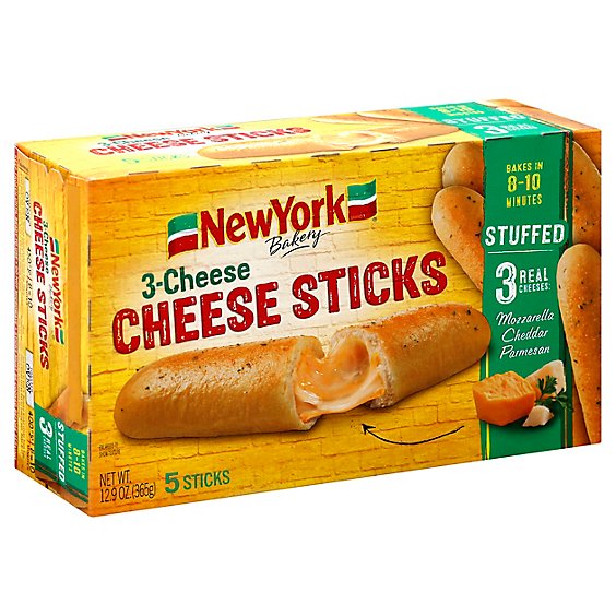 New York Bakery Cheese Sticks 3 Cheese 5 Count - 12.9 Oz