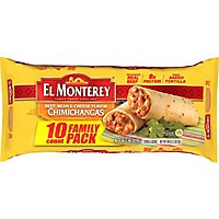 El Monterey Beef Bean & Cheese Flavor Chimichangas Family Size 10 Count - 38 Oz - Image 2