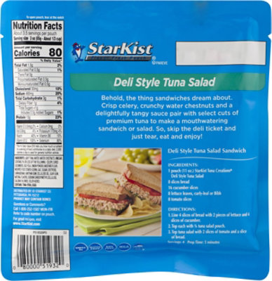 StarKist Tuna Creations Tuna Salad Deli Style Family Size - 11 Oz