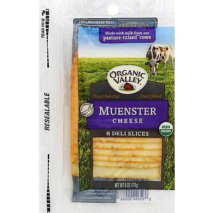 Organic Valley Organic Cheese Deli Slice Muenster - 6 Oz - Image 2