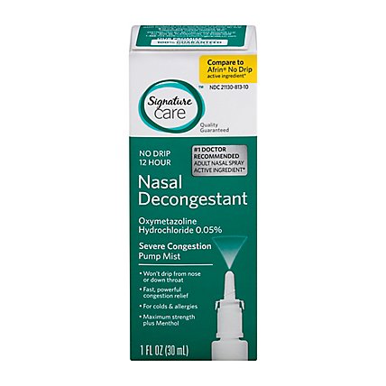 Signature Care Nasal Spray 12 Hour Menthol - 1 Fl. Oz. - Image 3