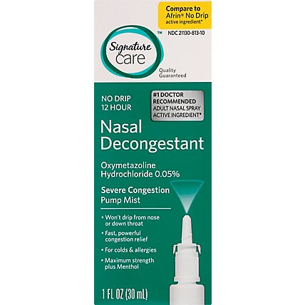 Signature Care Nasal Spray 12 Hour Menthol - 1 Fl. Oz. - Image 2