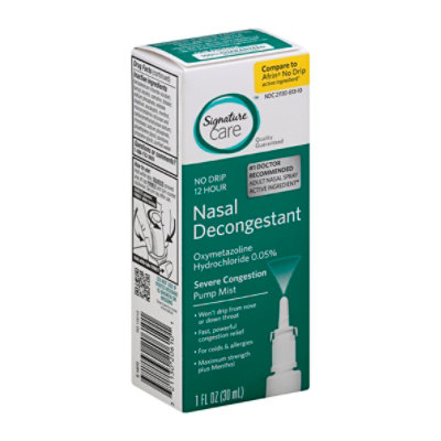 Signature Care Nasal Spray 12 Hour Menthol - 1 Fl. Oz.