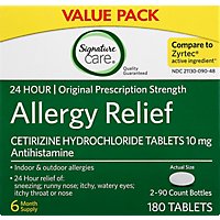 Signature Care Allergy Relief Cetirizine Tabs - 180 Count - Image 2