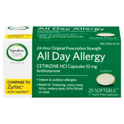 Signature Select/Care Allergy Cetirizine Softgels 10mg - 25 Count - Image 4