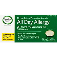 Signature Care Allergy Cetirizine Softgels 10mg - 25 Count - Image 2