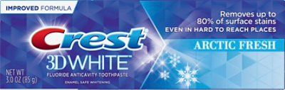 Crest 3D White Toothpaste Fluoride Anticavity Whitening Arctic Fresh - 3 Oz - Image 2