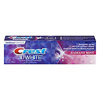 Crest 3D White Toothpaste Fluoride Anticavity Whitening Radiant Mint - 4.1 Oz - Image 3