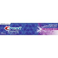 Crest 3D White Toothpaste Fluoride Anticavity Whitening Radiant Mint - 5.4 Oz - Image 2