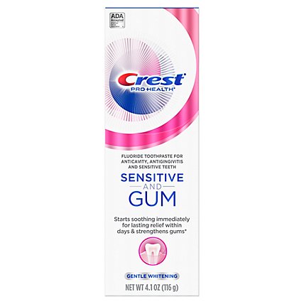 Crest Pro-Health Sensitive & Gum Gentle Whitening Anticavity Fluoride Toothpaste - 4.1 Oz - Image 1