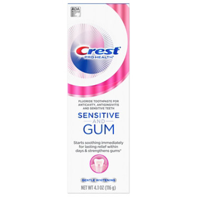 Crest Pro-Health Sensitive & Gum Gentle Whitening Anticavity Fluoride Toothpaste - 4.1 Oz