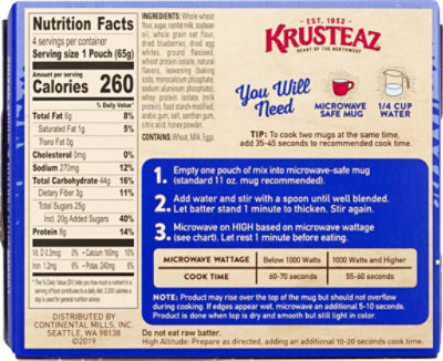 Krusteaz Protein Blueberry Muffin Mug Mix - 9.2 Oz - Image 2