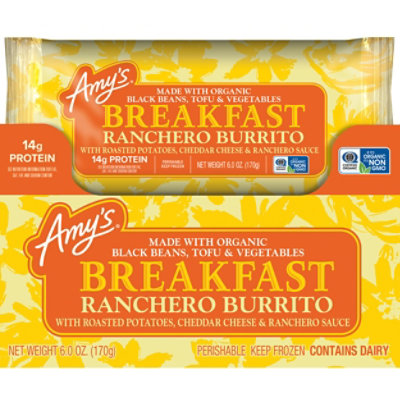 Amys Breakfast Burrito Ranchero Cheddar Cheese - 6 Oz - Image 3