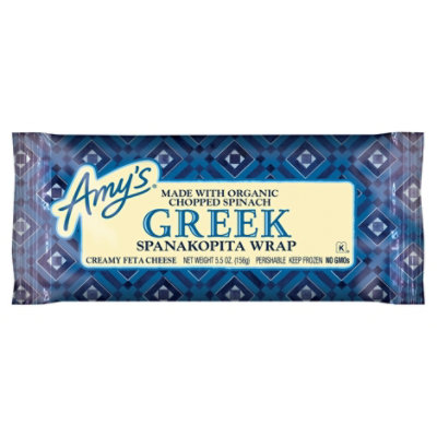 Amys Spanakopita Wrap Creamy Feta Cheese Greek - 5.5 Oz