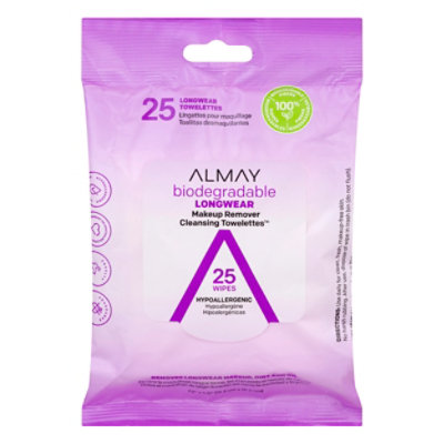 Almay Biodegradable Longwear Makeup Remover Cleansing Towelettes - 25 Count - Image 3