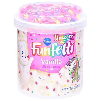 Pillsbury Funfetti Frosting Vanilla Unicorn - 15.6 Oz - Image 2