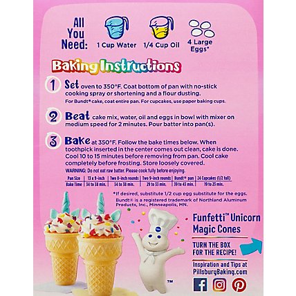 Pillsbury Funfetti Cake And Cupcake Mix Strawberry With Candy Bits - 15.25 Oz - Image 8