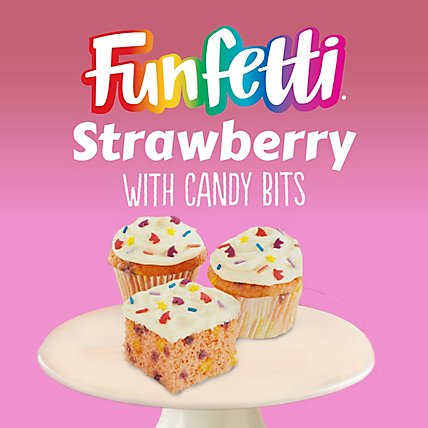 Pillsbury Funfetti Cake And Cupcake Mix Strawberry With Candy Bits - 15.25 Oz - Image 2