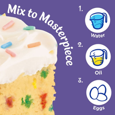 Pillsbury Funfetti Cake And Cupcake Mix Yellow With Candy Bits - 15.25 Oz - Image 4