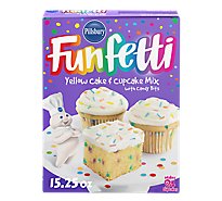 Pillsbury Funfetti Cake And Cupcake Mix Yellow With Candy Bits - 15.25 Oz
