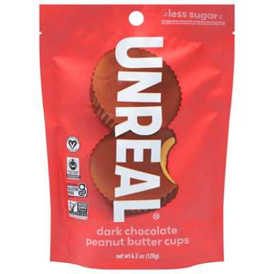 Unreal Peanut Butter Cups Dark Chocolate - 4.2 Oz - Image 3