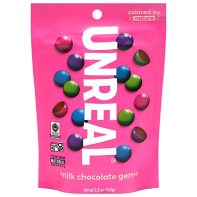 Unreal Milk Chocolate Gems - 6 Oz