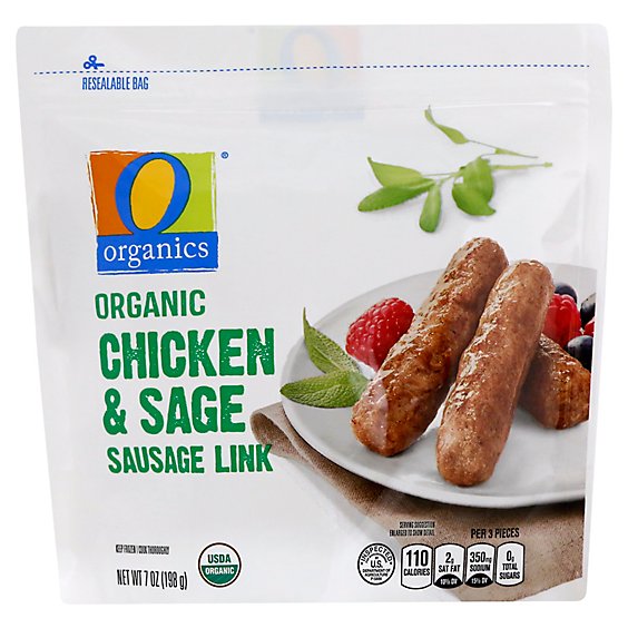O Organics Sausage Chicken Sage Links - 7 Oz