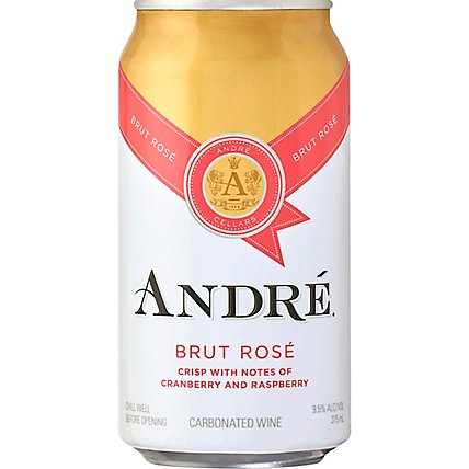 Andre Brut Rose Bubbly Wine Single Serve Can - 375 Ml - Image 1