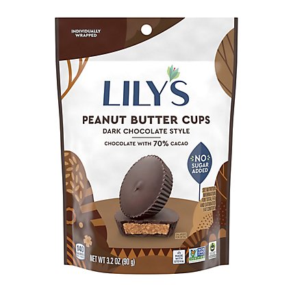 Lilys Dark Choclate Peanut Butter Cups - 3.2 Oz - Image 2