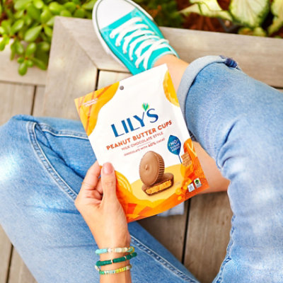 Lilys Milk Chocolate Style Peanut Butter Cups No Sugar Added Sweets Bag - 3.2 Oz - Image 5