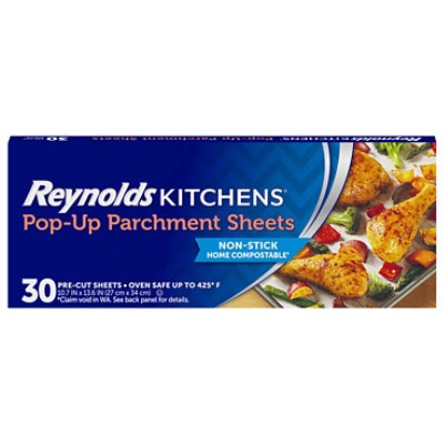 Reynolds Kitchens Parchment Paper Sheets Pop Up 10.7 Inch X 13.6 Inch - 30 Count - Image 3