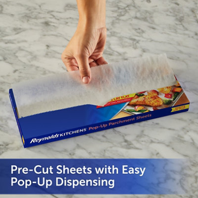 Reynolds Kitchens Parchment Paper Sheets Pop Up 10.7 Inch X 13.6 Inch - 30 Count - Image 3