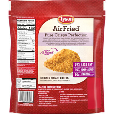 Tyson Air Fried Perfectly Crispy Chicken Breast Fillets Frozen - 20 Oz. - Image 4