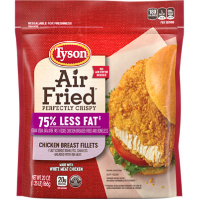 Tyson Air Fried Perfectly Crispy Chicken Breast Fillets Frozen - 20 Oz. - Image 3