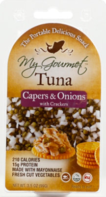 MyGourmet Tuna With Crackers Capers & Onions - 3.5 Oz - Image 2