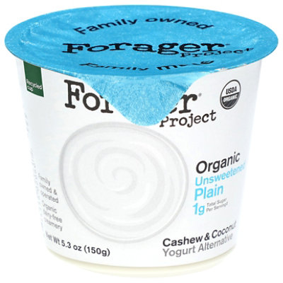 Forager Project Organic Yogurt Alternative Cashewmilk Dairy Free Unsweetened Plain - 5.3 Oz