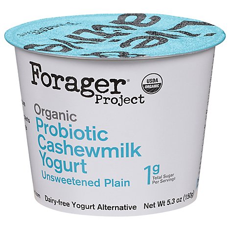 Forager Project Organic Yogurt Alternative Cashewmilk Dairy Free Unsweetened Plain - 5.3 Oz