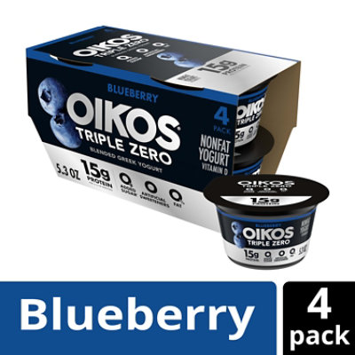 Oikos Triple Zero Vanilla Greek Yogurt Multipack - 4-5.3 Oz - shaws