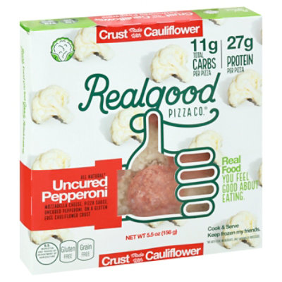 The Real Good Food Co Personal Cauliflower Pepperoni Pizza - 5.5 Oz