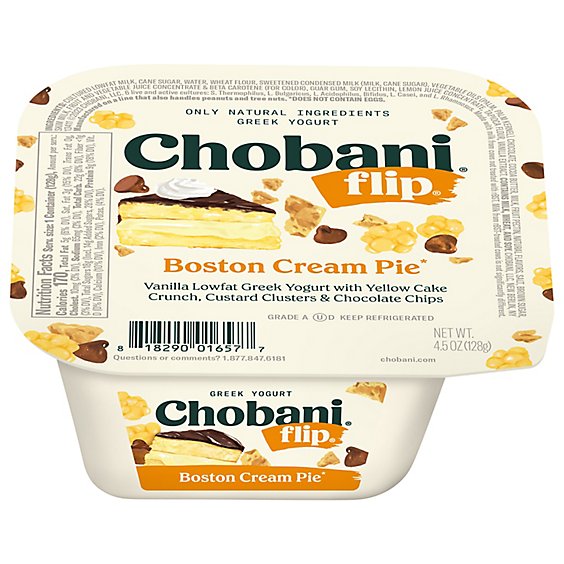 Chobani Flip Yogurt Greek Low Fat Vanilla Boston Cream Pie - 5.3 Oz