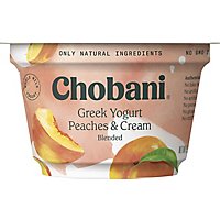 Chobani Yogurt Greek Blended Whole Milk Peaches & Cream - 5.3 Oz - Image 2