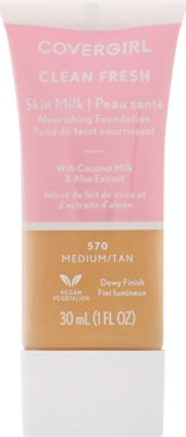 Covergirl Clean Fresh 570 Medium Tan Dewy Finish Foundation - 1 Fl. Oz. - Image 2