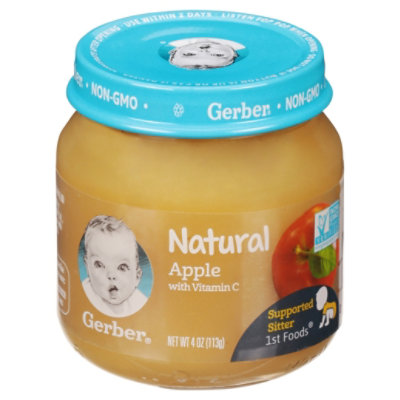 Gerber 1st Foods Natural Apple Baby Food Jar - 4 Oz - Image 4