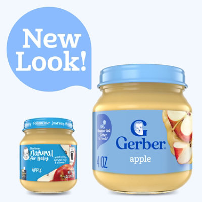 Gerber 1st Foods Natural Apple Baby Food Jar - 4 Oz - Image 3