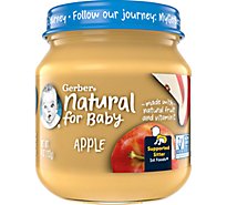 Gerber 1st Foods Natural For Baby Apple Baby Food Jar - 4 Oz