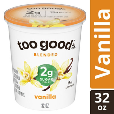 Too Good & Co. Vanilla Low Fat Milk Cultured Yogurt Tub - 32 Oz